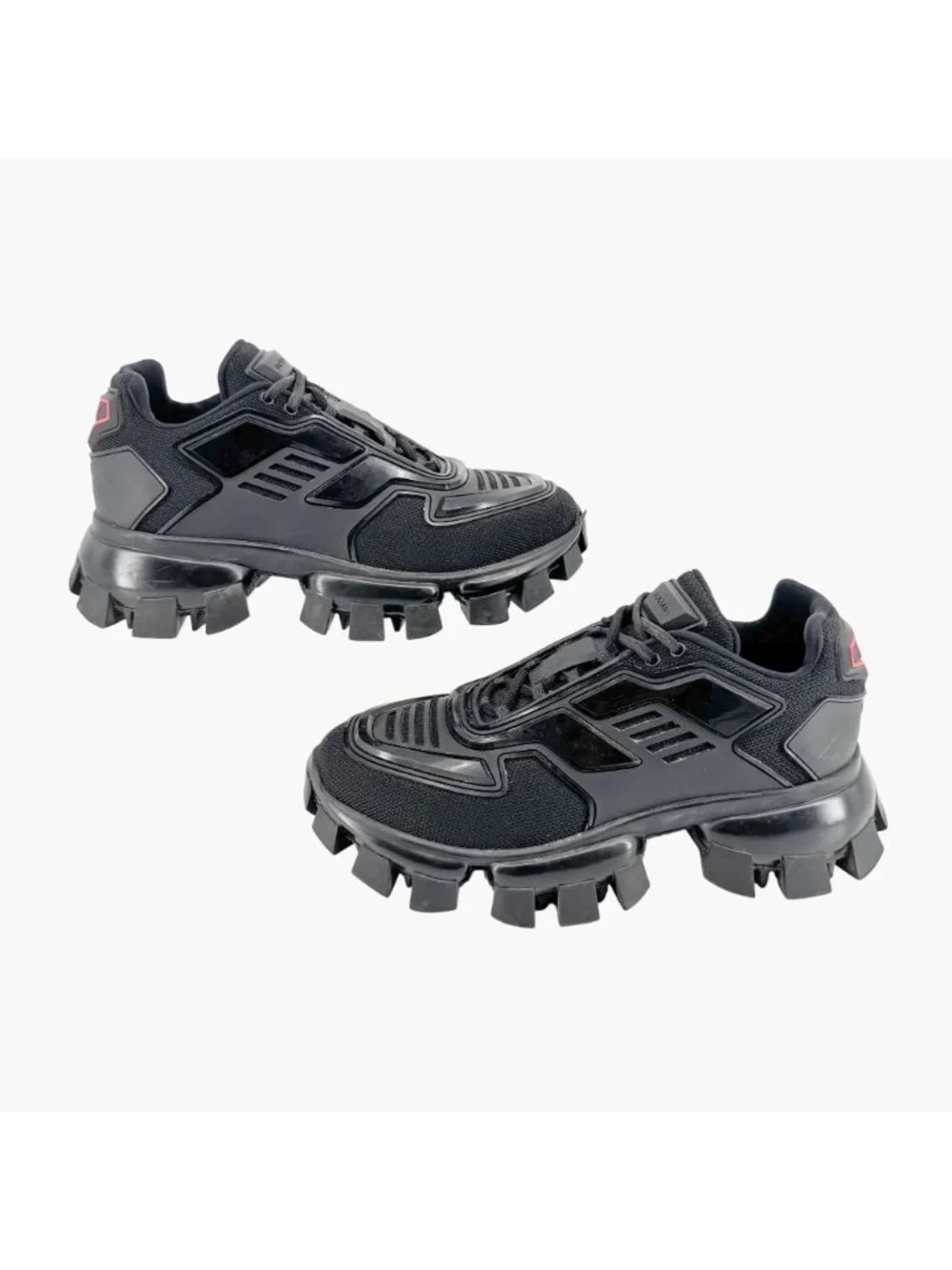 Prada Cloudbust Thunder Sneakers Men 5.5 Women 9.5 Black Chunky Lug Sole Shoe